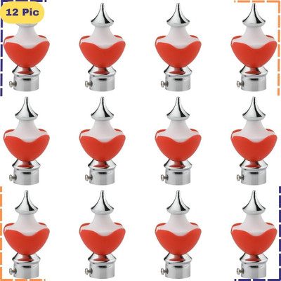 ZAPEX Red Rod Rail Bracket, Curtain Knobs Metal(Pack of 12)