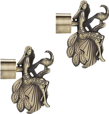 MADHULI Gold Rod Rail Bracket Metal(Pack of 6)