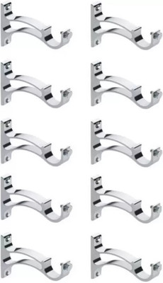 mosaicloom Silver Rod Rail Bracket Metal(Pack of 10)