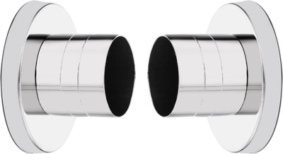 DecorDepo Silver Curtain Knobs, Rod Rail Bracket Metal(Pack of 2)