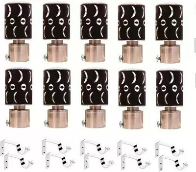 Ebenezer Black Rod Rail Bracket Metal(Pack of 10)