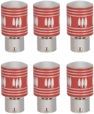 ZYREX Red Rod Rail Bracket, Curtain Knobs Metal(Pack of 6)