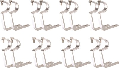 Mars Enterprises Silver Rod Rail Bracket Metal(Pack of 16)