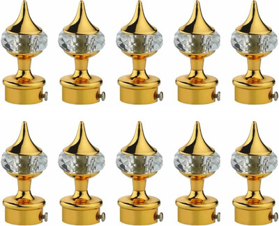 Ghazian Gold Curtain Knobs, Rod Rail Bracket Metal(Pack of 10)