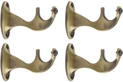 Spotbia Gold Rod Rail Bracket, Curtain Knobs Metal(Pack of 4)