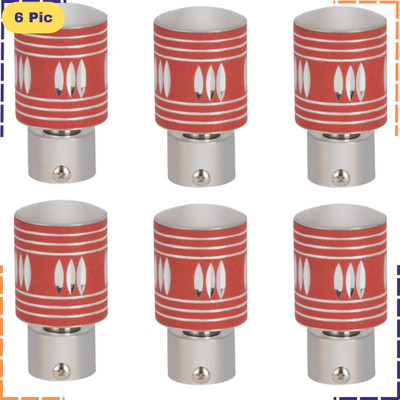 ZAPEX Red Rod Rail Bracket, Curtain Knobs Metal(Pack of 6)