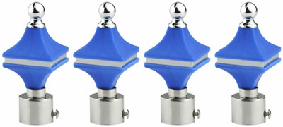 Inkart Blue Rod Rail Bracket, Curtain Knobs Metal(Pack of 4)