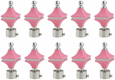 Inkart Pink Rod Rail Bracket, Curtain Knobs Metal(Pack of 10)