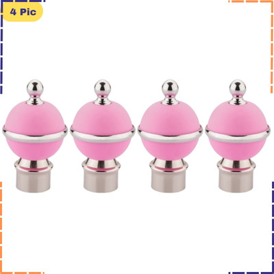 ZAPEX Pink Rod Rail Bracket, Curtain Knobs Metal(Pack of 4)
