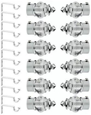 Ebenezer Silver Rod Rail Bracket Metal(Pack of 12)
