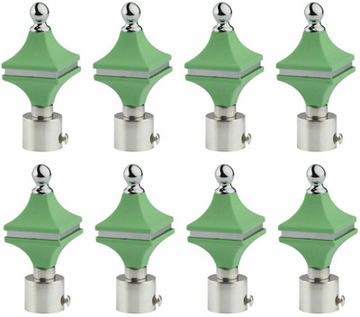 RKOING Green Rod Rail Bracket, Curtain Knobs Metal(Pack of 8)