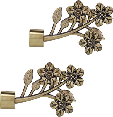 MADHULI Gold Rod Rail Bracket Metal(Pack of 6)
