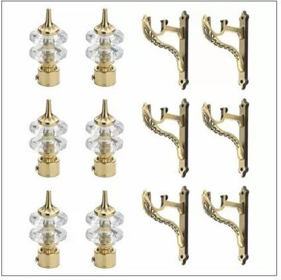 Ebenezer Gold Rod Rail Bracket Metal(Pack of 6)