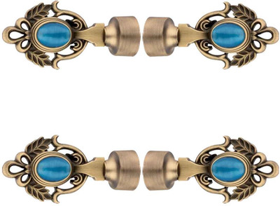Ferio Multicolor Curtain Hooks, Rod Rail Bracket, Curtain Knobs, Rod Rail Bracket Metal(Pack of 4)