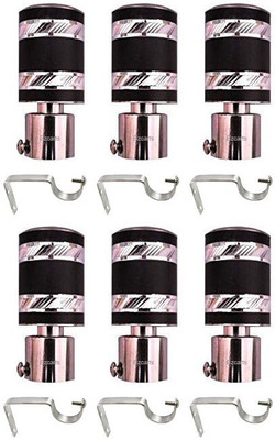 VJD Store Multicolor Rod Rail Bracket Metal(Pack of 6)
