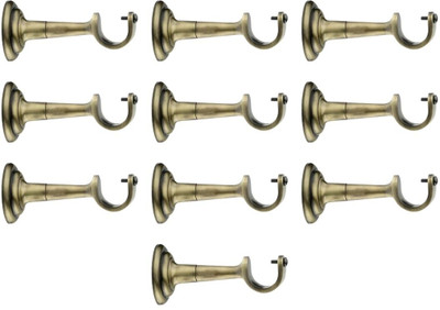 METZO Gold Rod Rail Bracket, Curtain Knobs Metal(Pack of 10)