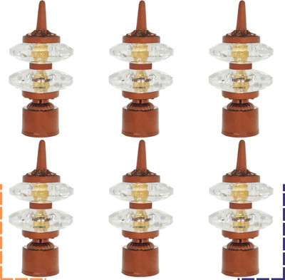ZAPEX Brown Curtain Knobs, Rod Rail Bracket Metal(Pack of 6)