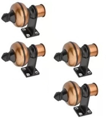 CM CRAFTSMAN Brown, Black Curtain Knobs Metal(Pack of 4)