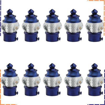ZAPEX Blue Curtain Knobs, Rod Rail Bracket Metal(Pack of 10)