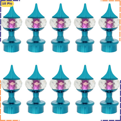 ZAPEX Blue Rod Rail Bracket, Curtain Knobs Metal(Pack of 10)