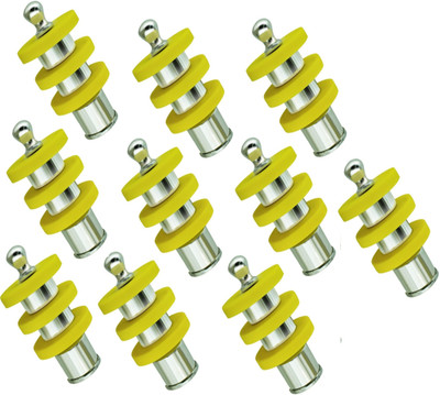 home deco Yellow Rod Rail Bracket Metal(Pack of 10)