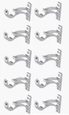 Akshaya Handloom Silver Rod Rail Bracket Metal(Pack of 10)