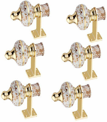 GROWNIX Multicolor Rod Rail Bracket Metal(Pack of 6)