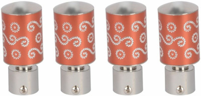 RKOING Brown Rod Rail Bracket, Curtain Knobs Metal(Pack of 4)