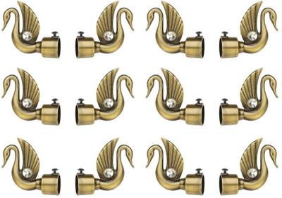 METZO Gold Rod Rail Bracket, Curtain Knobs Metal(Pack of 12)