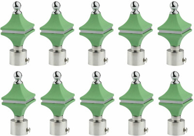 Inkart Green Rod Rail Bracket, Curtain Knobs Metal(Pack of 10)