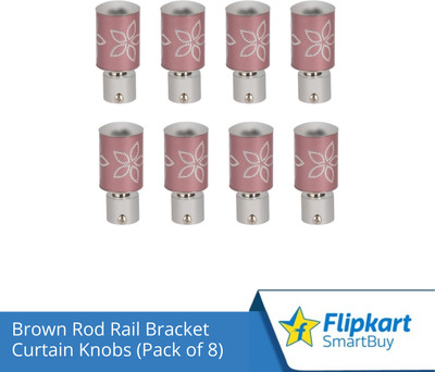 Flipkart SmartBuy Pink Curtain Knobs, Rod Rail Bracket Metal(Pack of 8)