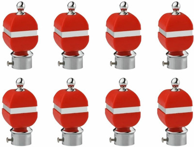 krina Red Rod Rail Bracket, Curtain Knobs Metal(Pack of 8)