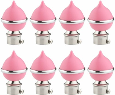 krina Pink Rod Rail Bracket, Curtain Knobs Metal(Pack of 8)