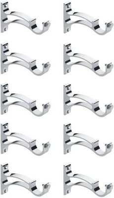 Dunims Silver Rod Rail Bracket Metal(Pack of 10)