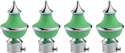 METZO Green Rod Rail Bracket, Curtain Knobs Metal(Pack of 4)