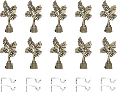 RKOING Gold Curtain Knobs, Rod Rail Bracket Metal(Pack of 10)