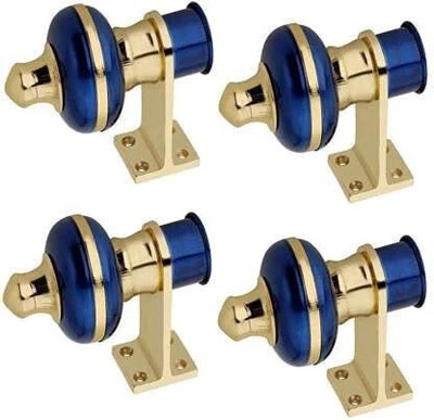 home deco Blue Rod Rail Bracket Metal(Pack of 4)