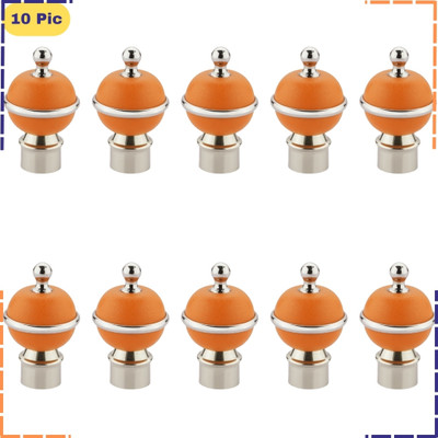 ZAPEX Orange Rod Rail Bracket, Curtain Knobs Metal(Pack of 10)