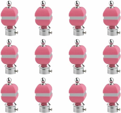 krina Pink Rod Rail Bracket, Curtain Knobs Metal(Pack of 12)