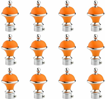Inkart Orange Rod Rail Bracket, Curtain Knobs Metal(Pack of 12)