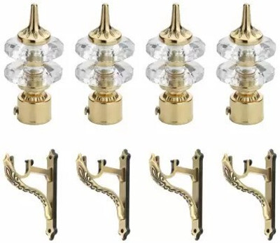 Ebenezer Gold Rod Rail Bracket Metal(Pack of 8)