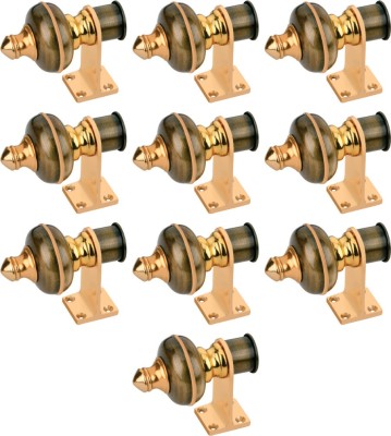 Sun Shield Multicolor, Gold Rod Rail Bracket, Curtain Knobs, Rod Rail Bracket Metal(Pack of 10)