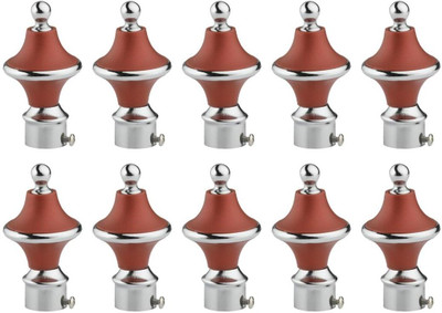 METZO Brown Rod Rail Bracket, Curtain Knobs Metal(Pack of 10)