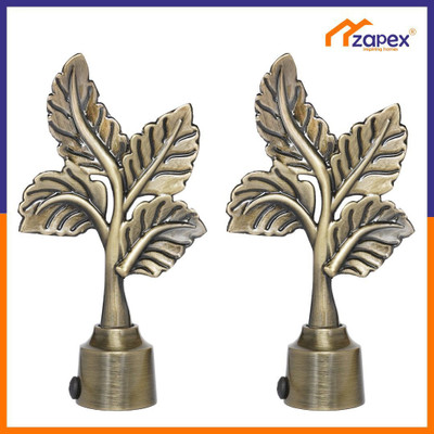 ZAPEX Gold Curtain Knobs, Rod Rail Bracket Metal(Pack of 2)