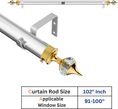 GLOXY Gold Curtain Knobs, Curtain Rods, Rod Rail Bracket Metal