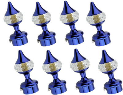 home deco Blue Rod Rail Bracket Metal(Pack of 8)