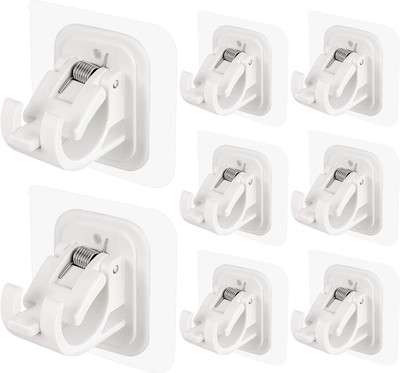 Mirramor White Curtain Hooks Metal(Pack of 8)
