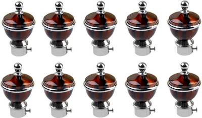 METZO Maroon Rod Rail Bracket, Curtain Knobs Metal(Pack of 10)