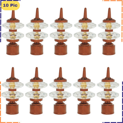 ZAPEX Brown Curtain Knobs, Rod Rail Bracket Metal(Pack of 10)