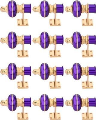 Harigario Purple, Gold Rod Rail Bracket, Curtain Hooks Metal(Pack of 12)